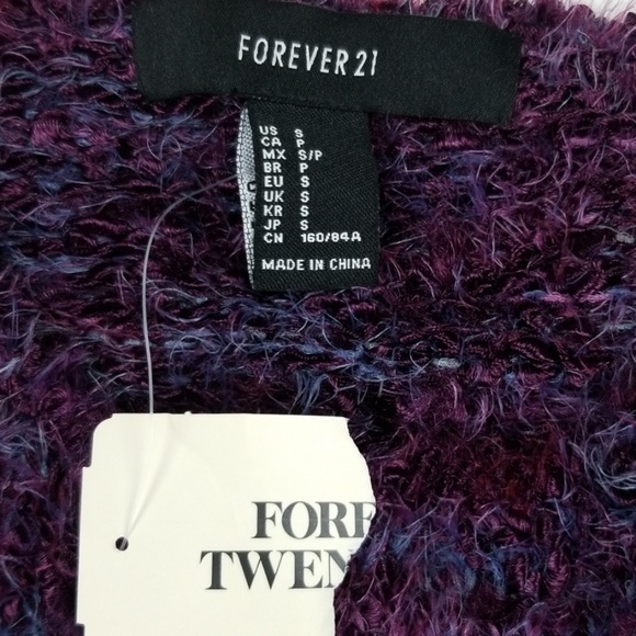 Forever 21 Purple Fuzzy Sweater - Picture 6 of 6